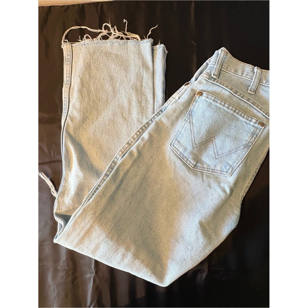 ♾️Wrangler Cowgirl 100% Cotton Rugged Distressed Jeans Thrashed Bleached *25♾️